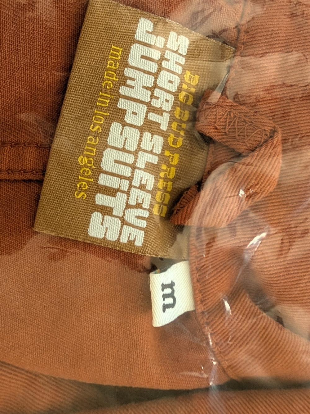 Big Bud Press Rust-Orange Short Sleeve Utility Jumpsuit - Picture 3 of 5